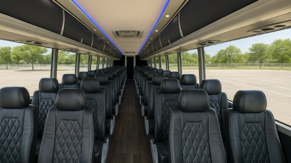 moreno valley 54 passenger charter bus inside