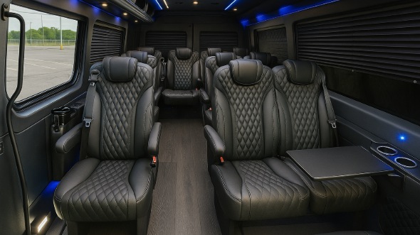 moreno valley sprinter van with driver inside